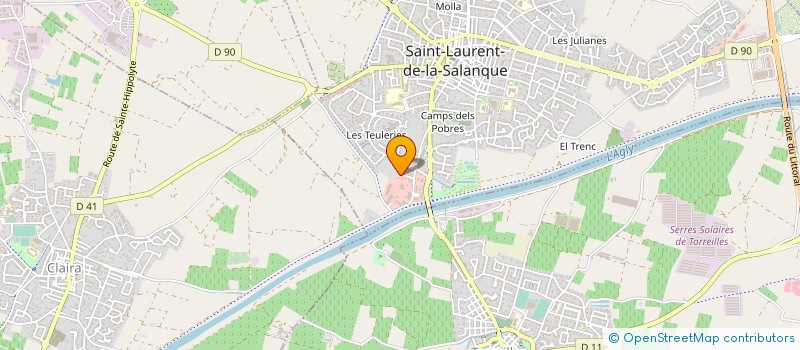 localisation de l'entreprise L'ELECTRICIEN LAURENTIN à SAINT-LAURENT-DE-LA-SALANQUE