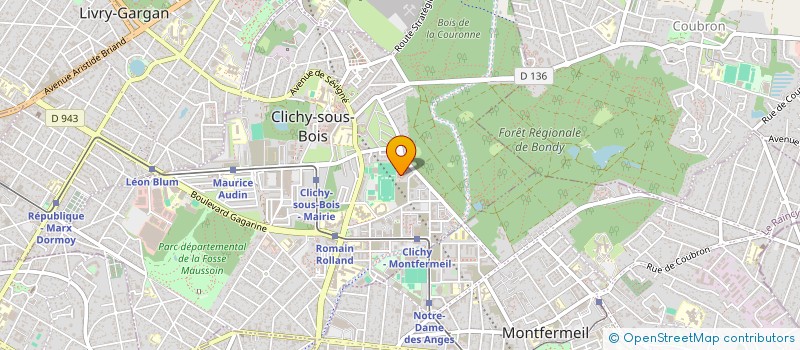 localisation de l'entreprise L.ELECTRON à CLICHY-SOUS-BOIS