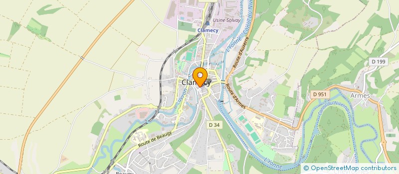 localisation de l'entreprise L'ELEGANCE à CLAMECY