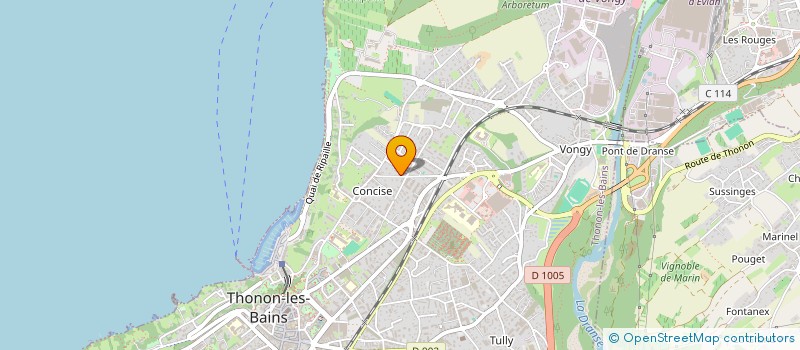 localisation de l'entreprise L'ELEGANCE COIFFURE  THONON-LES-BAINS