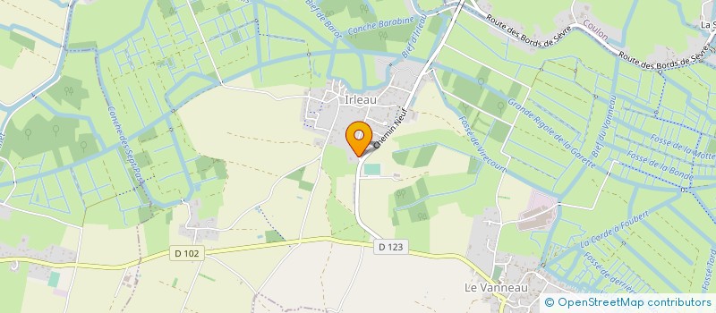 localisation de l'entreprise L'ELEVAGE D'IRLEAU  LE VANNEAU-IRLEAU