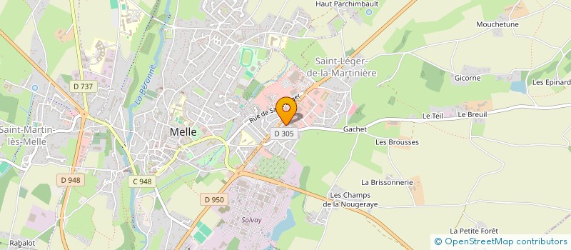 localisation de l'entreprise L'ELIOR  MELLE