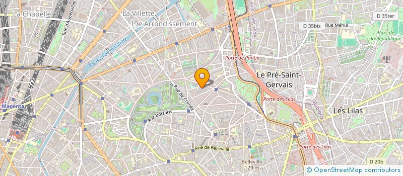 localisation de l'entreprise L'ELOGES  PARIS 19