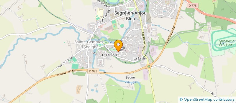 localisation de l'entreprise L'EMBELLIE 1 à SEGRE-EN-ANJOU BLEU