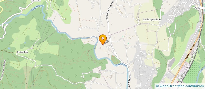 localisation de l'entreprise L'EMBROYE  CHARMES-SUR-RHONE