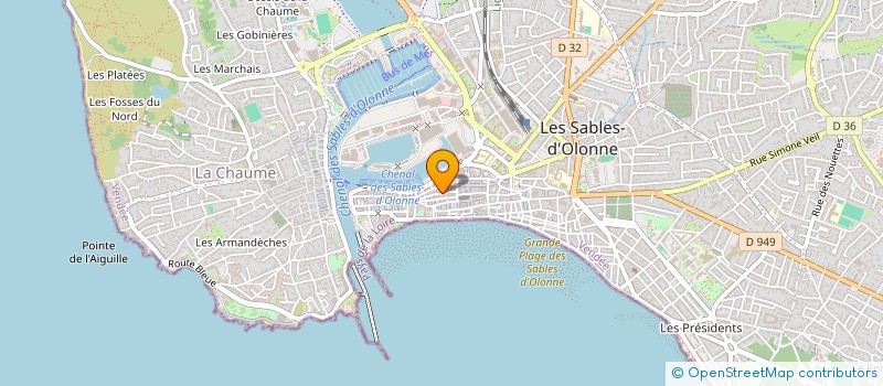 localisation de l'entreprise L'EMERAUDE à LES SABLES D'OLONNE