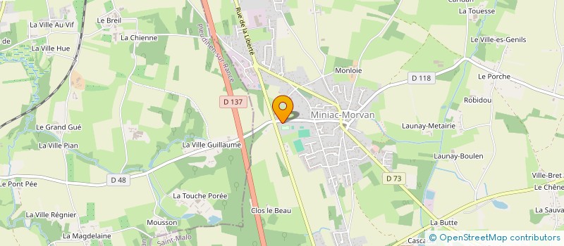 localisation de l'entreprise L'EMERAUDE  MINIAC-MORVAN