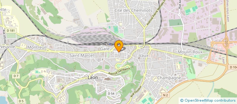localisation de l'entreprise L'EMERAUDE à LAON