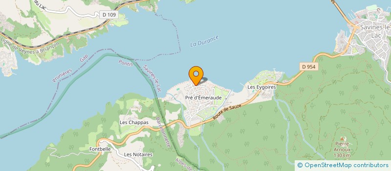localisation de l'entreprise L'EMERAUDE  SAVINES-LE-LAC