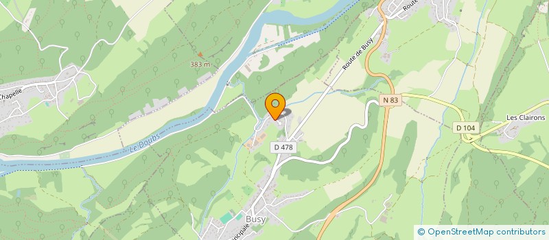 localisation de l'entreprise L'EMERAUDE JAMES  BUSY