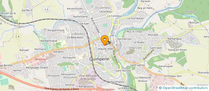 localisation de l'entreprise L'EMPREINTE à QUIMPERLE