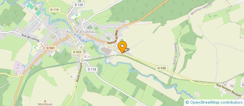 localisation de l'entreprise L'EMPREINTE EVENEMENTIELLE à AUXI-LE-CHATEAU