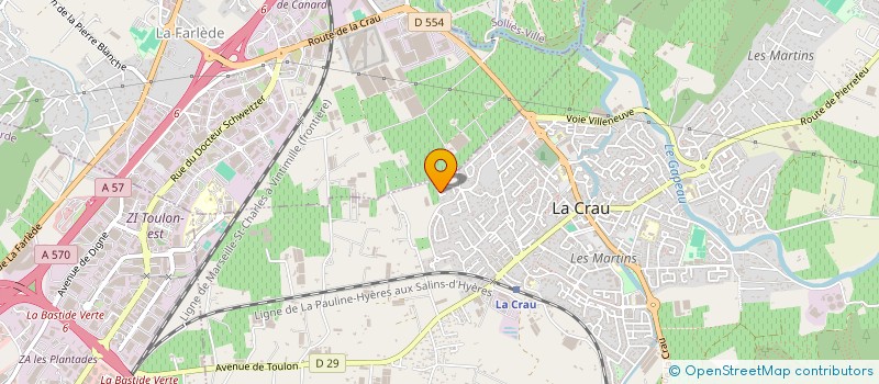 localisation de l'entreprise L'EMPREINTE VERTE  LA CRAU