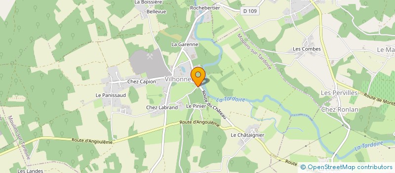 localisation de l'entreprise L'ENCHANTIE ASSOCIATION CULTURELLE EN MILIEU RURAL à MOULINS-SUR-TARDOIRE