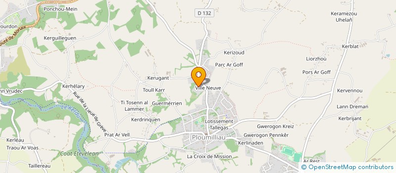 localisation de l'entreprise L'ENCLOS DE LA RUFFIE  PLOUBEZRE