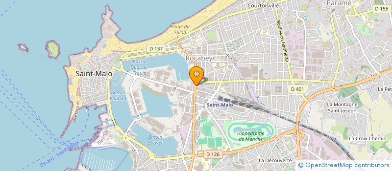 localisation de l'entreprise L'ENCRE MALOUINE  SAINT-MALO