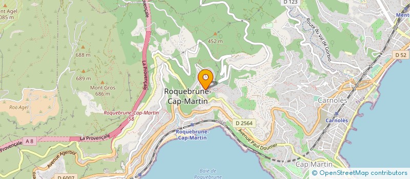 localisation de l'entreprise L'ENFARINADE à ROQUEBRUNE-CAP-MARTIN
