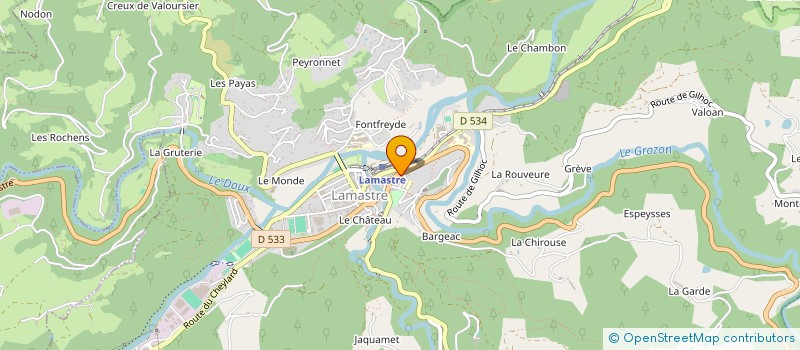 localisation de l'entreprise L'ENTRACTE  LAMASTRE