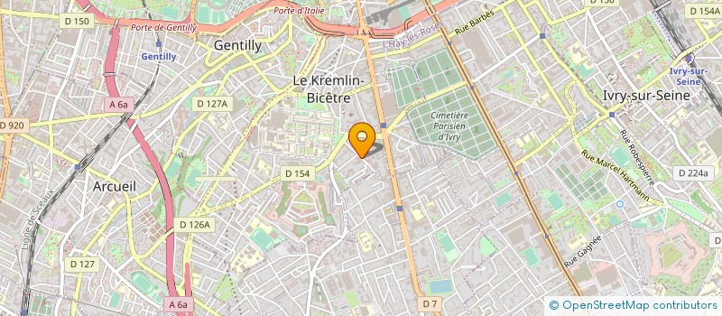 localisation de l'entreprise L'ENTRAIDE LE TRAVAIL L'ACCOMPAGNEMENT L'INSERTIONDE LA PERSONNE EN SITUATION DE HANDICAP à LE KREMLIN-BICETRE