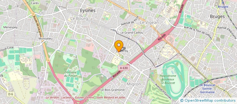 localisation de l'entreprise L ENTRAIN POUR TOUS à EYSINES