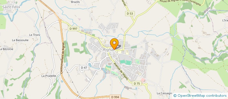 localisation de l'entreprise L'ENTRE DEUX  RIGNAC