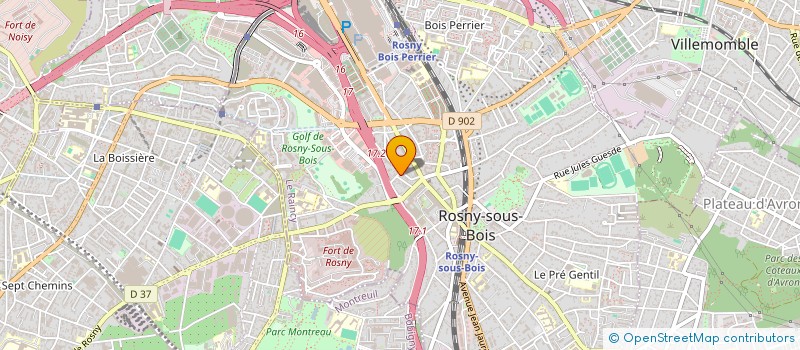 localisation de l'entreprise L'ENTRE DEUX à ROSNY-SOUS-BOIS