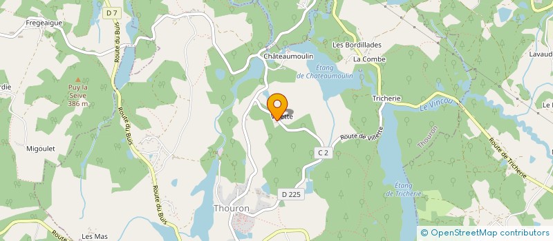 localisation de l'entreprise L'ENTRE-TEMPS  THOURON