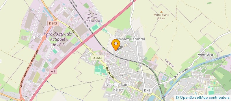 localisation de l'entreprise L'ENTREPOT  TILLOY-LEZ-CAMBRAI