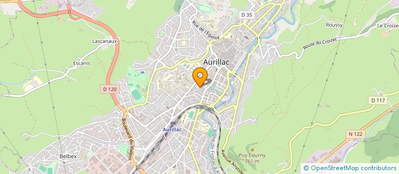 localisation de l'entreprise L'ENTREPOT à AURILLAC