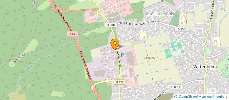localisation de l'entreprise L ENTREPOT CARRELAGES à WITTENHEIM