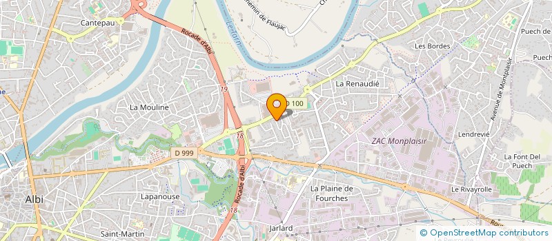 localisation de l'entreprise L'ENTREPOTES à ALBI