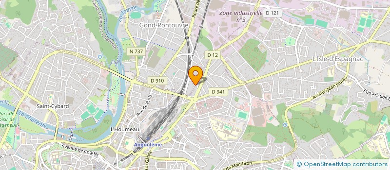 localisation de l'entreprise L ENVOL 16 à ANGOULEME