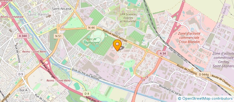 localisation de l'entreprise L'ENVOL à REIMS