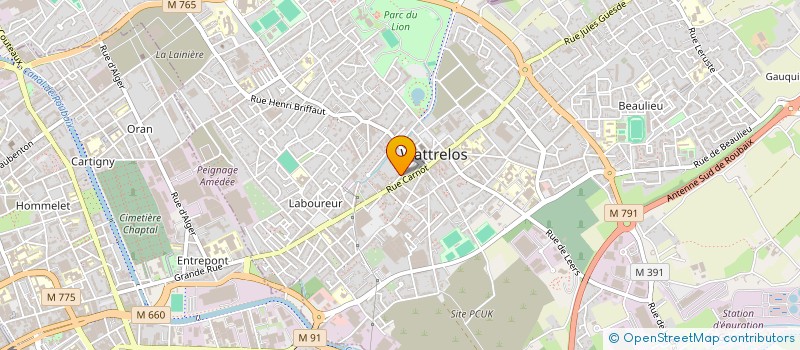 localisation de l'entreprise L ENVOL ASS ACCUEIL ET EVEIL NOUVEAU NE à WATTRELOS