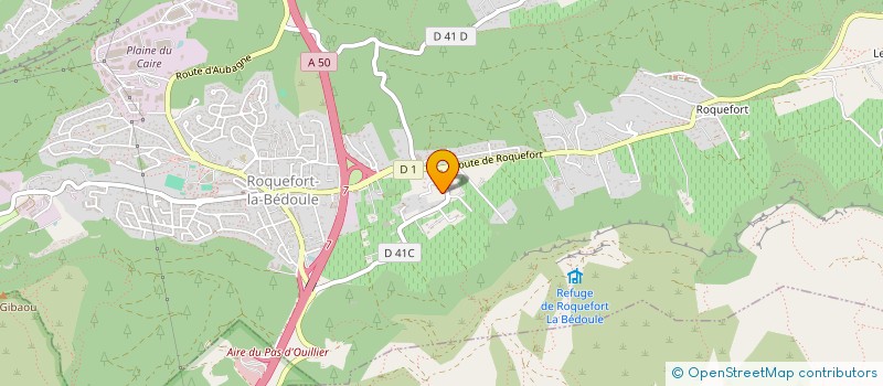 localisation de l'entreprise L ENVOLEE  ROQUEFORT-LA-BEDOULE