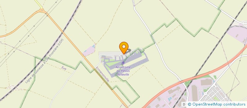 localisation de l'entreprise L'ENVOLEE  ERMENONVILLE