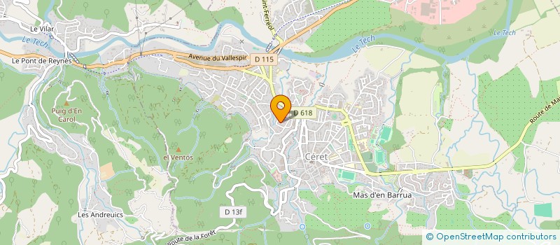 localisation de l'entreprise L'ENVOLEE  CERET
