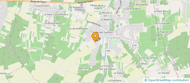 localisation de l'entreprise L'EOLIENNE  FRANCUEIL