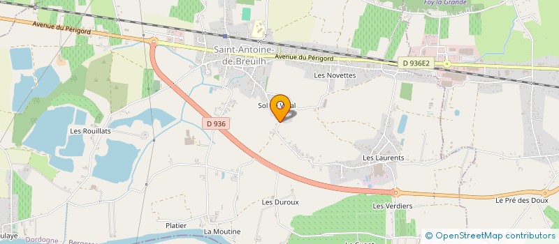 localisation de l'entreprise L'EPERON LAURENTAIS à SAINT-ANTOINE-DE-BREUILH