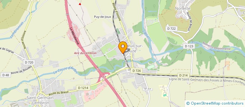 localisation de l'entreprise L'EPHEMERE  LE BREUIL-SUR-COUZE