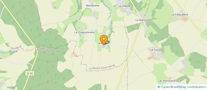 localisation de l'entreprise L'EPICEA DU VIVIER à LA MOTHE SAINT HERAY