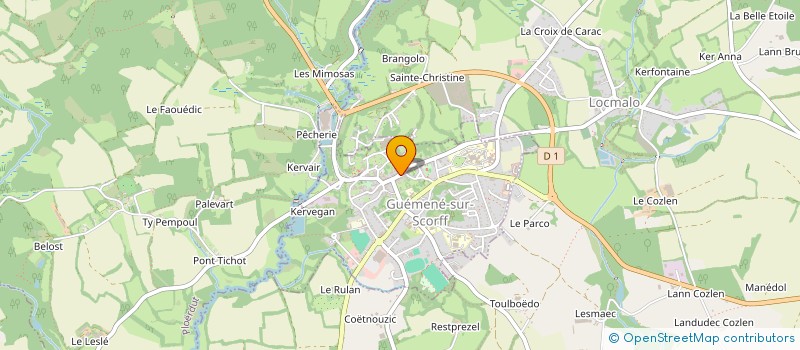 localisation de l'entreprise L'EPICERIE CENTRALE à GUEMENE-SUR-SCORFF