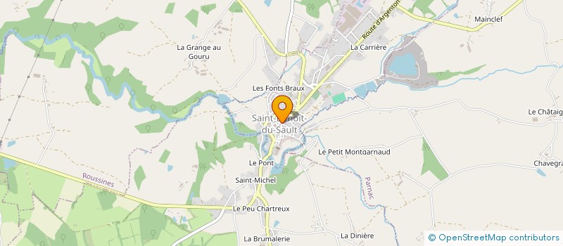 localisation de l'entreprise L'EPICERIE-CONTEMPORAINE- ARTS-CONTEMPORAINS- à SAINT-BENOIT-DU-SAULT