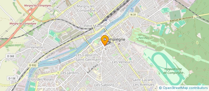 localisation de l'entreprise L'EPICERIE D'ART à COMPIEGNE