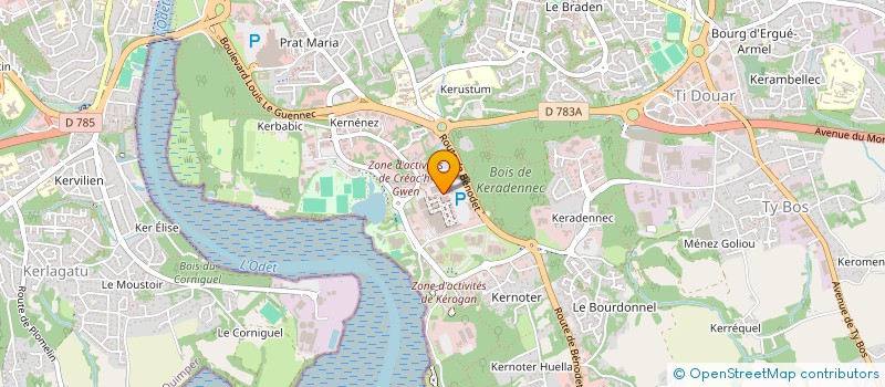 localisation de l'entreprise L'EPICERIE DE L'ODET à QUIMPER