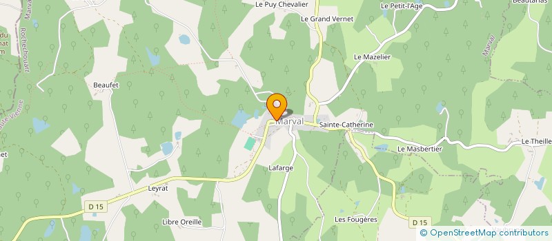 localisation de l'entreprise L'EPICERIE DE MARVAL à MARVAL