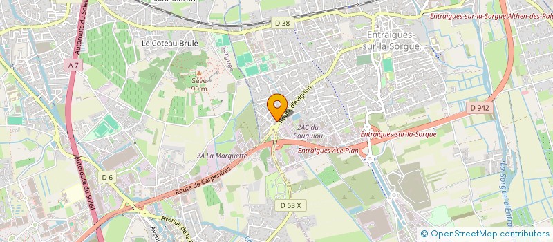 localisation de l'entreprise L'EPICERIE DES AMIS  ENTRAIGUES-SUR-LA-SORGUE