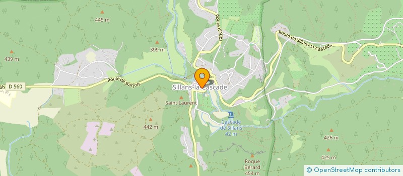 localisation de l'entreprise L'EPICERIE DU CHATEAU  SILLANS-LA-CASCADE