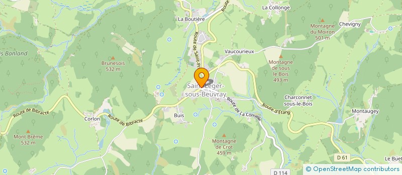 localisation de l'entreprise L'EPICERIE DU MORVAN  SAINT-LEGER-SOUS-BEUVRAY