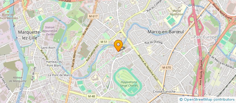 localisation de l'entreprise L'EPINE à MARCQ-EN-BARŒUL